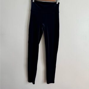 Spanx Velvet Blue High-Waisted Leggings